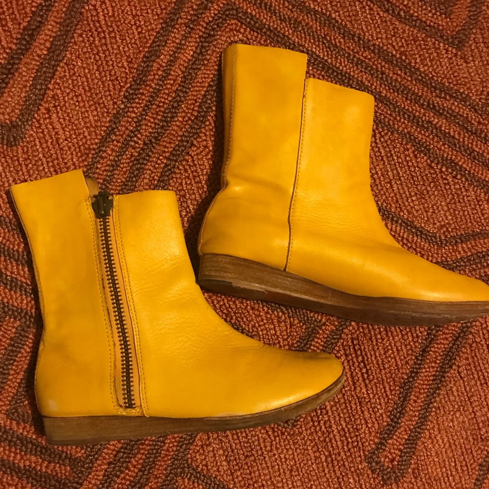 Kork Ease Mustard Yellow Booties